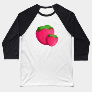 Strawberries Art Fruits Kitchen Retro 50s Strawberry Baseball T-Shirt